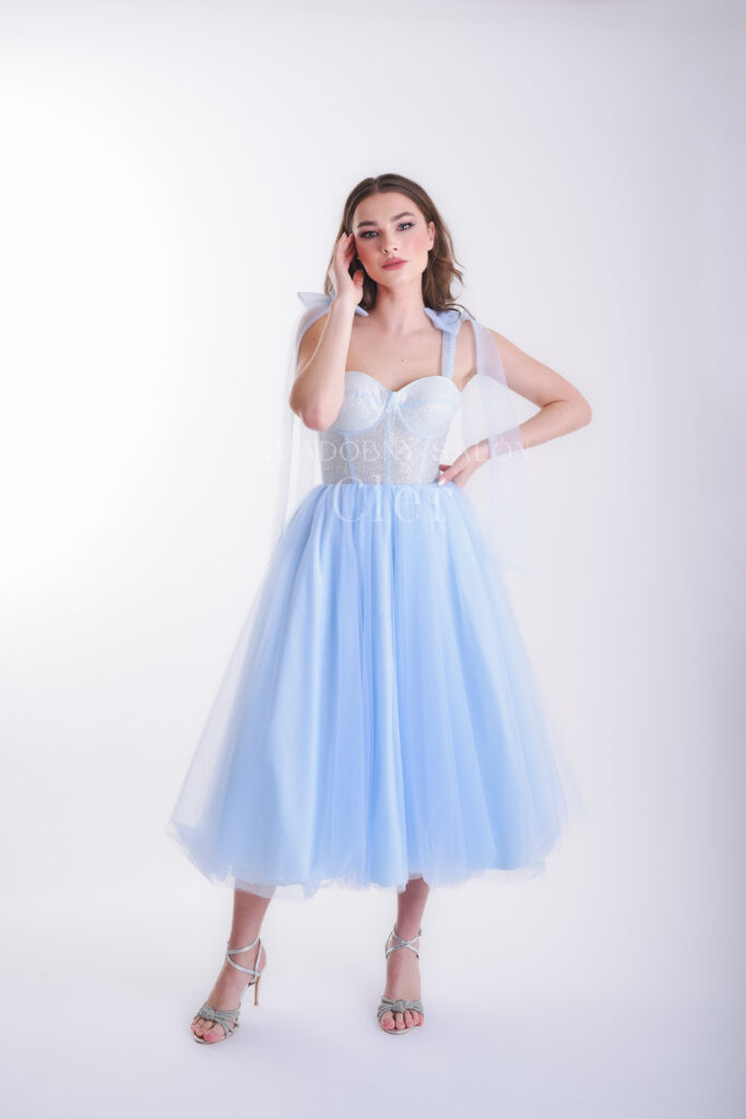 Spoločenské šaty MELODY blue