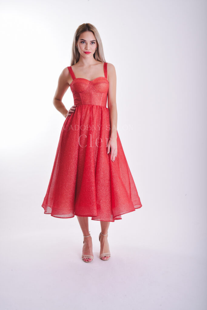 Spoločenské šaty MELODY red